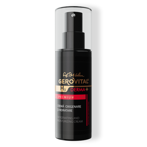 Gerovital Premium Oxygenating and Moisturising Cream black pump bottle