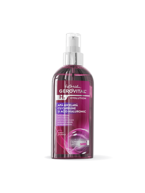Gerovital H3 Evolution - Micellar Water with Charcoal and Hyaluronic Acid