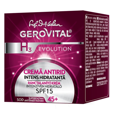 Gerovital H3 Evolution - Anti Wrinkle Cream Highly Moisturising SPF 10