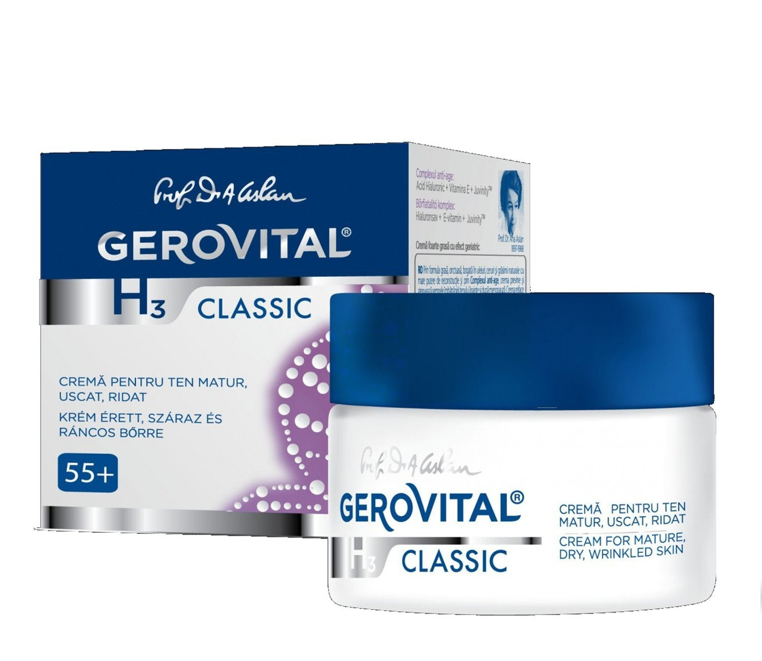 ルーマニア　GEROVITAL H3 Classic & Hyaluron C Gerovital GH3 Classic Cream for mature, dry, wrinkled skin