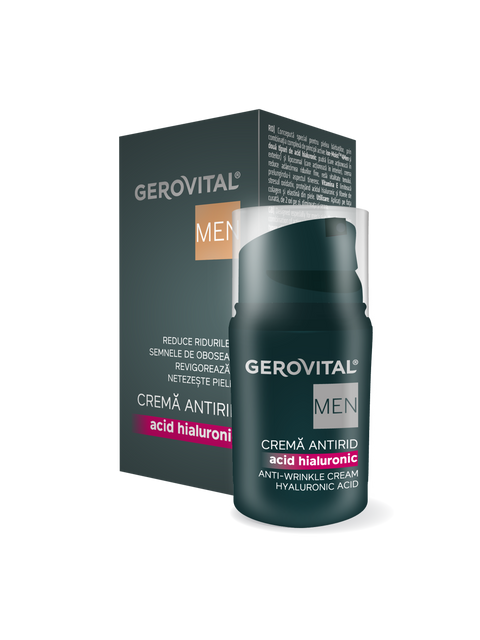 Gerovital Men - Anti - Wrinkle Cream With Hyaluronic Acid