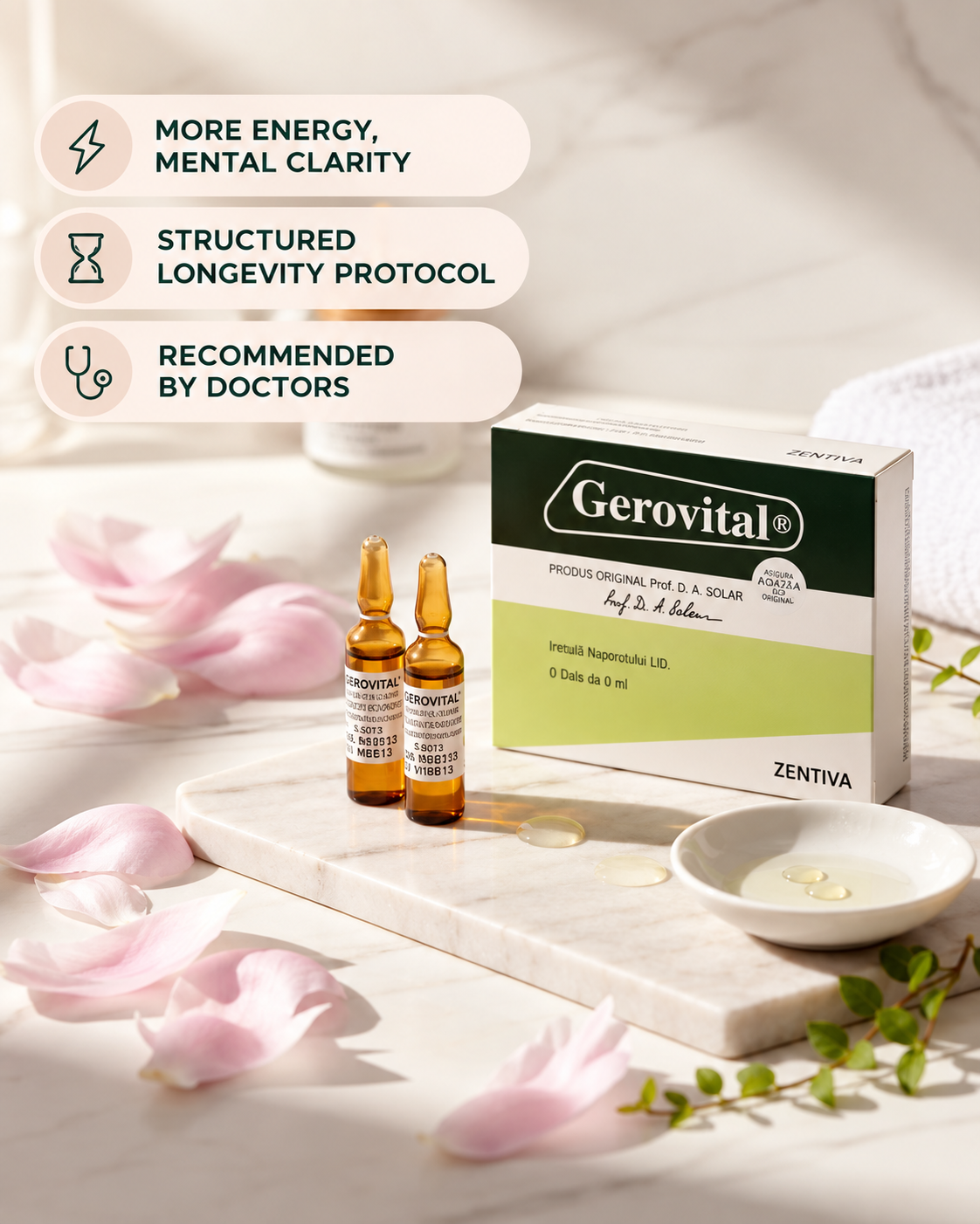 Gerovital Classic - Gerovital GH3 Injectables with Anti-Aging Effect
