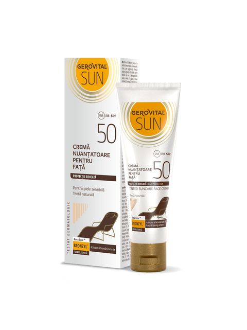 Gerovital Sun - Tinted Face Sun Cream SPF 50