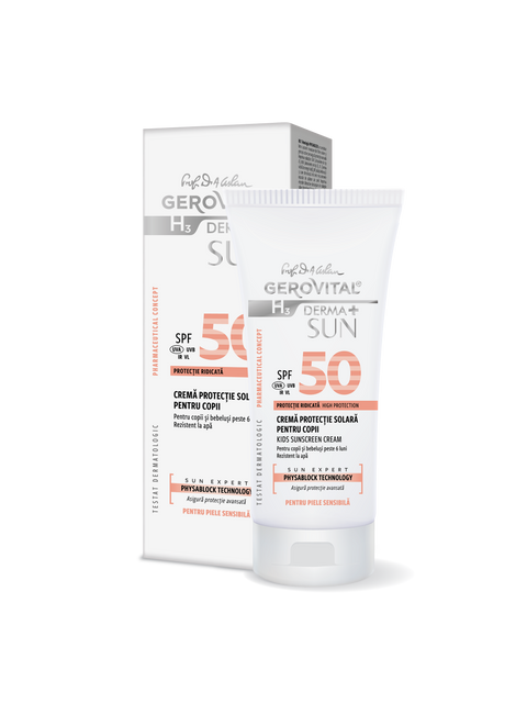 Gerovital H3 Derma+ - Sun Protection Cream for Kids - SPF 50