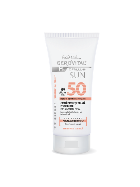 Gerovital H3 Derma+ - Sun Protection Cream for Kids - SPF 50