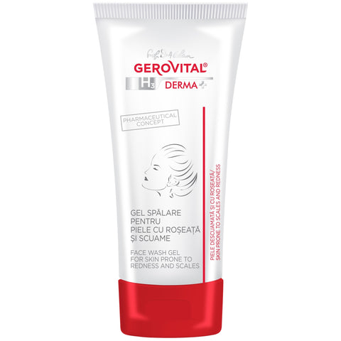 Gerovital H3 Derma+ Face Wash Gel for Skin Prone to Redness and Scales