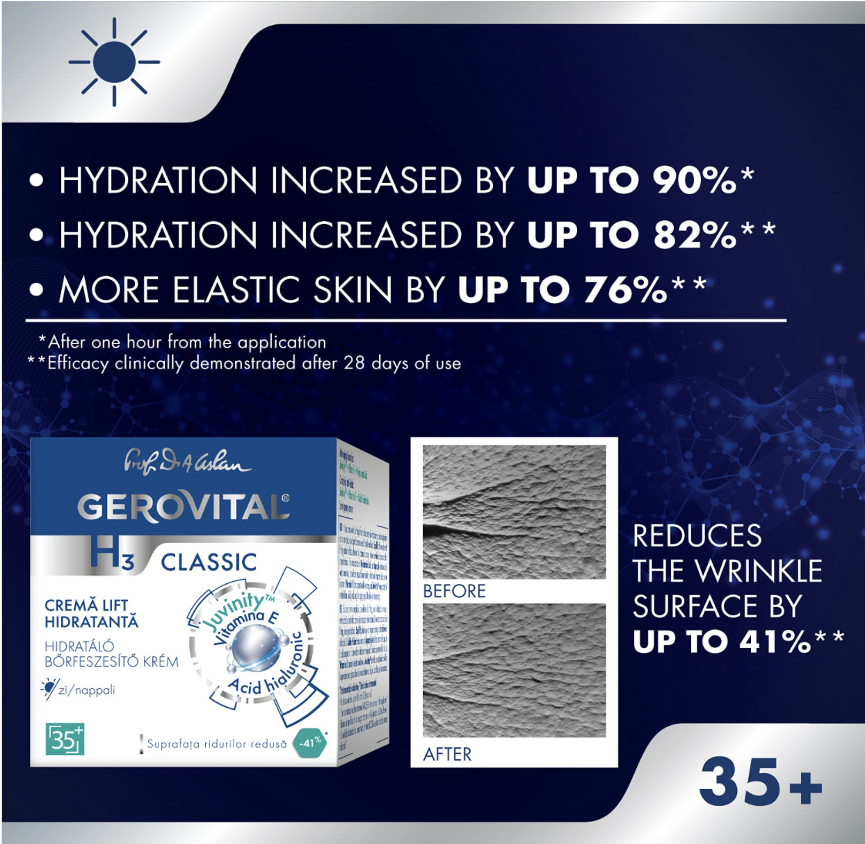 Moisturising Lift Cream (Day Care) | Gerovital Skin Care