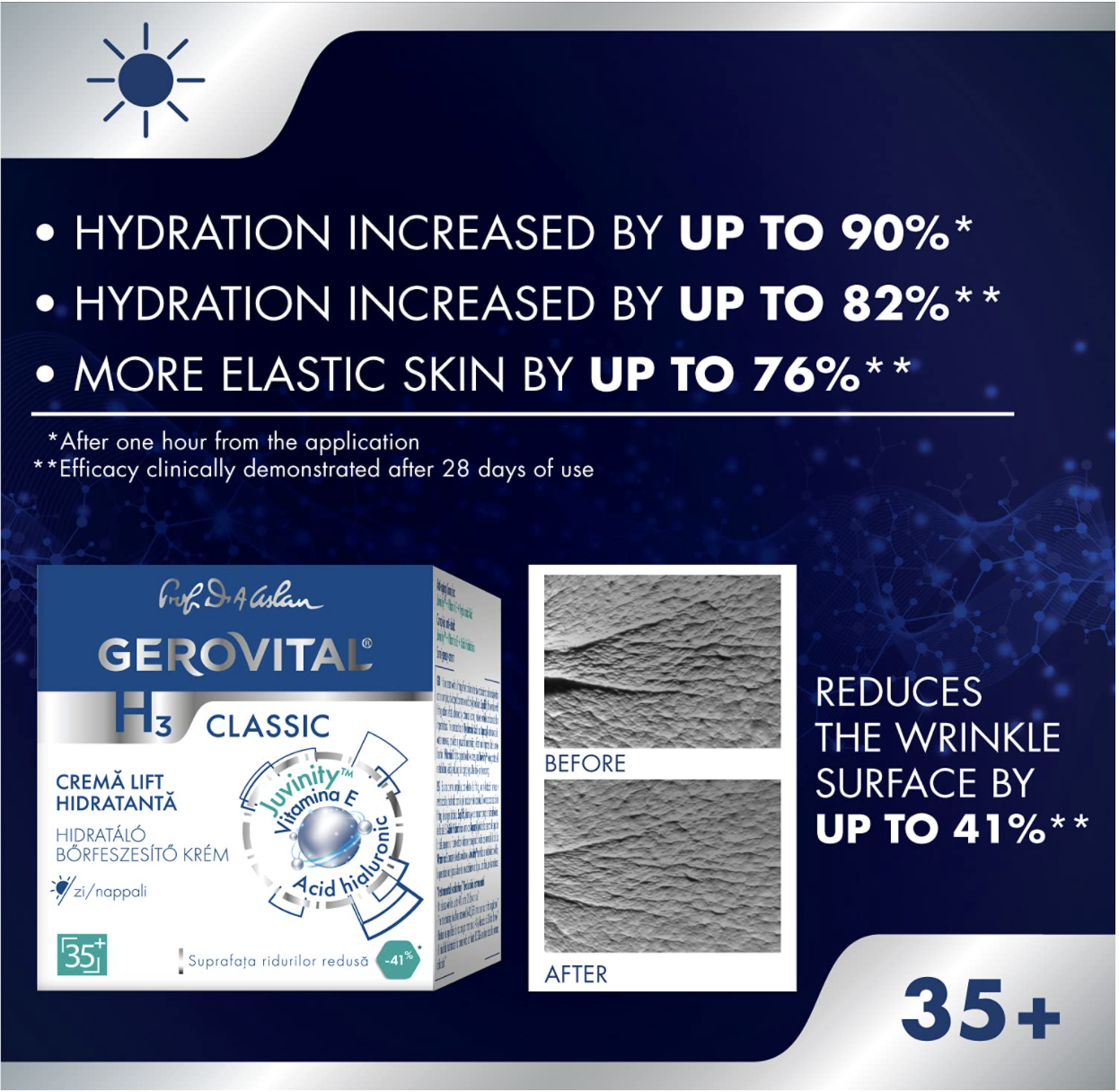 Moisturising Lift Cream (Day Care) | Gerovital Skin Care