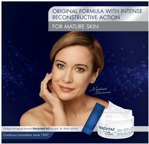 Gerovital H3 Classic - Cream for mature, dry, wrinkled skin