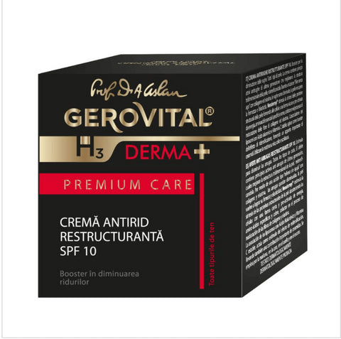 Gerovital H3 Derma+ Premium - Anti Wrinkle Restructuring Cream SPF10