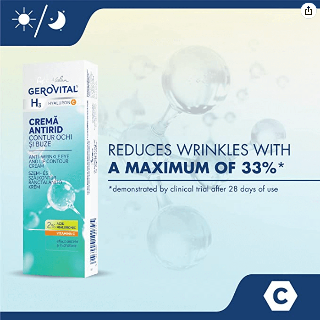 Anti Wrinkle Eyes and Lips Contour Cream| Gerovital Official