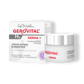 Gerovital H3 Derma+ Anti-Wrinkle and Firming Cream jar with silver lid beside its box