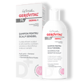 Gerovital H3 Derma+ Shampoo for Sensitive Scalp white bottle beside its matching box