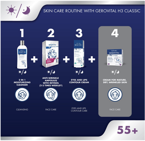 Gerovital H3 Classic - Cream for mature, dry, wrinkled skin