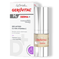 Gerovital H3 Derma+ 10% Vitamin C Anti-Wrinkle Serum silver dispenser and white box