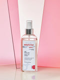Gerovital H3 Derma+ Micellar Water pump bottle against pink panels