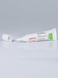 Uncapped Gerovital Derma+ Topical Concentrated Serum tube lying on white