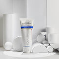 Gerovital Equilibrium Soothing Regenerating Cream Mask tube among white geometric shapes