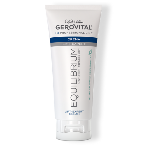 Gerovital Equilibrium Lift Expert Cream white tube, front view
