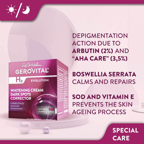 Gerovital H3 Evolution - Dark Spots Corrector, Whitening Cream