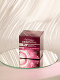 Gerovital Reshaping Face Contour Cream box reflected on a round mirror