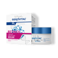 Gerovital H3 Retinol Wrinkle Prevention Cream jar with blue lid beside its white box