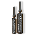 Two Gerovital Hair Expert regenerating hair serum ampoules numbered 1 and 2, in 5 ml and 10 ml sizes