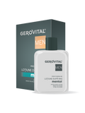 Gerovital Men Menthol After-Shave Lotion bottle and dark box