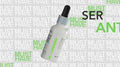 Gerovital Must Have firming serum promotional graphic with bottle and green text