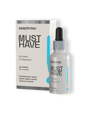 Gerovital Must Have Peeling Serum dropper bottle and turquoise-accented box