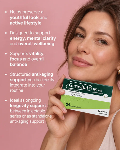Gerovital Classic - Gerovital GH3 Tablets with Anti-Aging Effect (24 tabs per box)