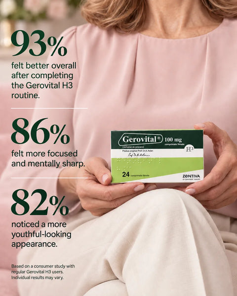 Gerovital Classic - Gerovital GH3 Tablets with Anti-Aging Effect (24 tabs per box)