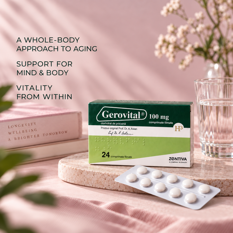 Gerovital Classic - Gerovital GH3 Tablets with Anti-Aging Effect (24 tabs per box)