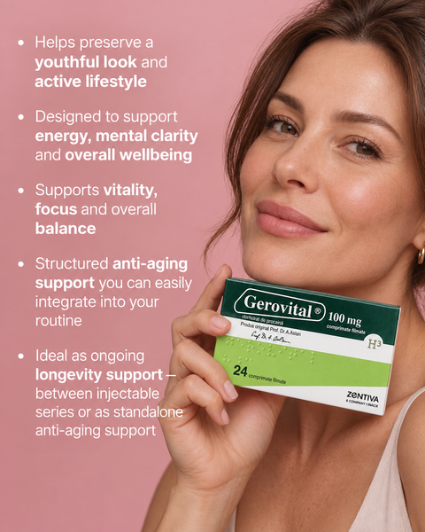 Gerovital Classic - Gerovital GH3 Tablets with Anti-Aging Effect (24 tabs per box)