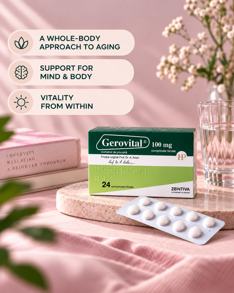 Gerovital Classic - Gerovital GH3 Tablets with Anti-Aging Effect (24 tabs per box)