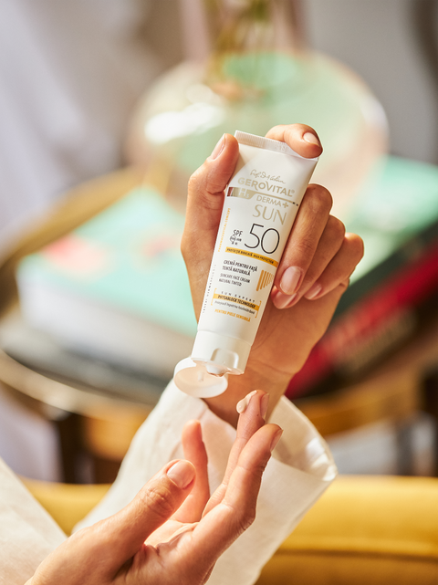Gerovital H3 Derma+ - Tinted Face Sun Cream - SPF 50 - Natural Shade