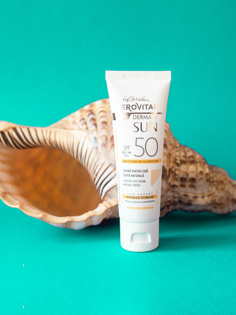 Gerovital H3 Derma+ - Tinted Face Sun Cream - SPF 50 - Natural Shade