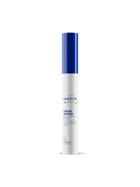 Gerovital H3 Classic - Anti Wrinkle Eyes and Lips Contour Cream with Hyaluronic Acid