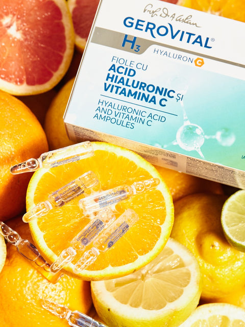 Gerovital H3 Classic - Hyaluronic C Acid and Vitamin C Ampoules Set