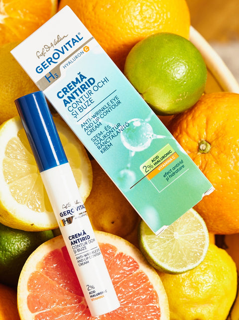 Gerovital H3 Classic - Anti Wrinkle Eyes and Lips Contour Cream with Hyaluronic Acid